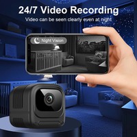 Caméra de sécurité sans fil miniature W08 1080P pour extérieur avec objectif grand angle, vision nocturne et suivi Wi-Fi domestique
