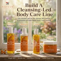 Gel Douche Corps Éclatant et Revitalisant à l'Argousier et au Niacinamide, Doux pour la Peau, Haute Qualité, Marque Privée, Faible MOQ