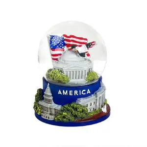 65 мм креативный резиновый Американский сувенир для путешествий снежный шар Белый дом снежный шар украшение для дома
