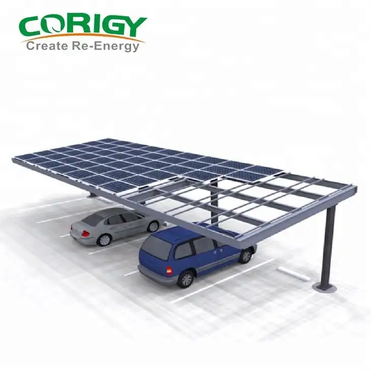 CORIGY impermeabile 2 auto in metallo Carport sistema di alluminio porta Europa singolo pendio CarPort