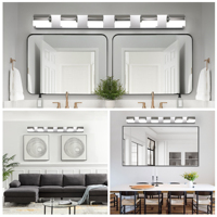 Éclairage de salle de bain moderne à 4 lumières LED, luminaire mural au-dessus du miroir
