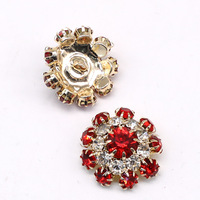 Aksesoris Pakaian Spot Clothing, Kancing Mantel Berlapis Elektroplating dengan Rhinestone Bulat