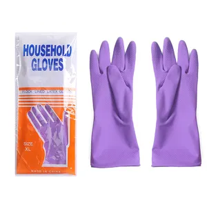 Guanti in lattice per uso domestico economici guanti per la pulizia guanto per le mani in lattice materiale in gomma per il lavaggio dei piatti