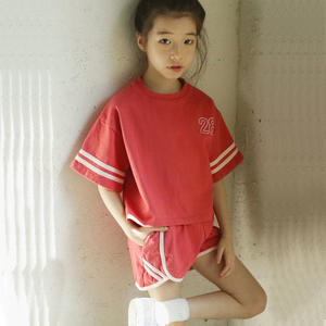 Conjunto de Camisa y Pantalones Cortos Deportivos con Estampado para Niñas, Estilo Coreano, de la Tienda Mayorista en Línea Cotton Baba Suit - Product Image 4