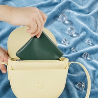 Bolsa de Almacenamiento Impermeable de Cuero PU para Slingshot, Bolsa de Maquillaje de Viaje con Cierre Automático, Organizador Multiusos para Cables de Auriculares