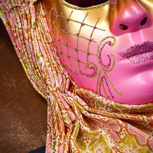 Festa di ballo di Halloween Venice Opera Phantom maschera per il trucco a <span class=keywords><strong>tre</strong></span> fiori tessuto maschera di carnevale - Product Image 3