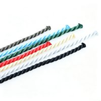 Cordon de serrage torsadé en polypropylène écologique à 3 brins, finition mate effet nylon 1-5 mm, diamètre personnalisé, pour sacs cadeaux