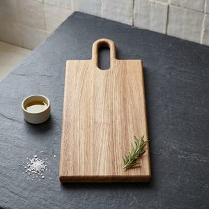 Tabla de Cortar Rectangular de Madera Hecha a Mano y Personalizable, 0.4 cm de Grosor, con Asa, Apta para Lavavajillas, Uso en Restaurantes, Fácil de Limpiar - Product Image 1