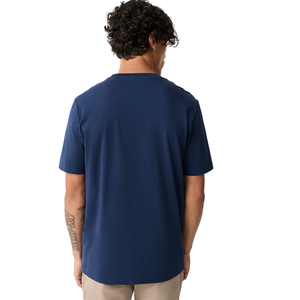 <span class=keywords><strong>Camisetas</strong></span> lisas con estampado de logotipo personalizado para hombre, Camiseta básica de LICRA de algodón <span class=keywords><strong>azul</strong></span> <span class=keywords><strong>marino</strong></span> de alta calidad con cuello redondo ajustado para hombre - Product Image 2
