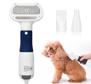 3-in-1 Faltbarer Wiederaufladbarer Tierhaartrockner mit Zupfbürste für Hunde und Katzen, Tragbar, Leise, Einstellbare Temperatur, Überhitzungsschutz - Product Image 1