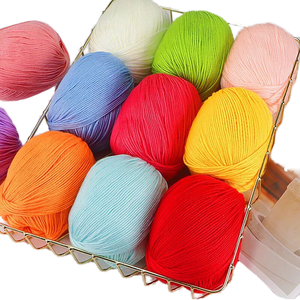 Fil à tricoter et à coudre HENGYI 6PLY 100% acrylique mélangé, torsion régulière, doux, ignifuge, filé à l'anneau, style fantaisie - Product Image 2