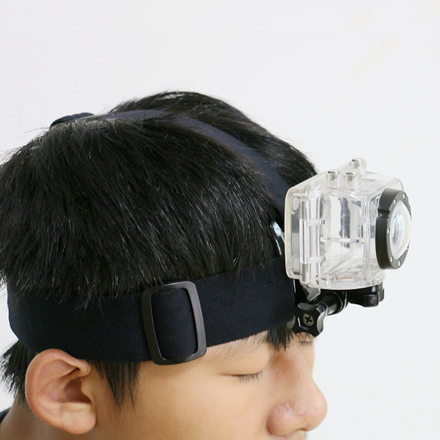 Factory Wholesale Nylon Flexible Headband Stand Elastic Head Strap Mount for Action Camera