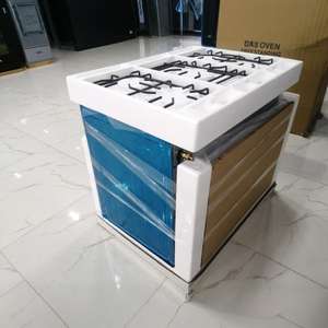 Cuisinière combinée verticale 4 brûleurs gaz et 2 électriques avec four encastré, largeur 900 mm, pour la cuisine domestique - Product Image 2