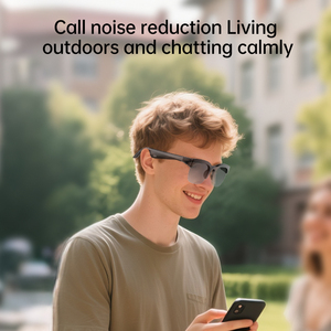 XG89 Smart Glasses On-Ear Stereo <b>Wireless</b> Headset LED Indicator <b>Mic</b> Noise Reduction Sunglasses for Driving Cycling Sports - Product Image 3