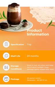 Poudre de thé au lait Earl Grey instantané, crémeux et onctueux, aromatisée à la lavande, pour plusieurs applications, idéale pour les food trucks. - Product Image 4