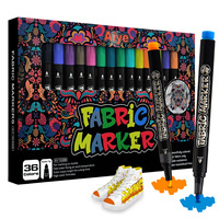 Marqueur textile à séchage rapide, permanent, indélébile, pour le graffiti DIY sur vêtements, chaussures, textiles, signature et dessin
