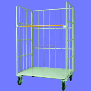 Roldoos <span class=keywords><strong>Pallet</strong></span> Metalen Stalen Bodemplaat Magazijn Logistieke <span class=keywords><strong>Trolley</strong></span> Opslag Gevouwen Metalen Basis Rolkooi <span class=keywords><strong>Trolley</strong></span> - Product Image 3