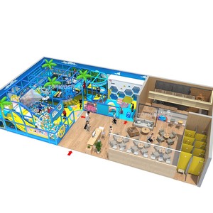 Blue Ocean Theme Kids Wholesale Indoor Playground Equipment With Soft Play <strong>Ball</strong> Pool Slide - Product Image 3