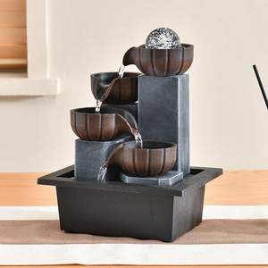 Petit Rectangle Résine <span class=keywords><strong>D</strong></span>écoration Salon Bureau Fontaine <span class=keywords><strong>D</strong></span>'<span class=keywords><strong>eau</strong></span> avec Circulation <span class=keywords><strong>D</strong></span>écor À La Maison - Product Image 5