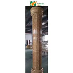 Outdoor Low Price Decorative Circular Building Marble White Roman Greek Pillar Stone Columns For Sale