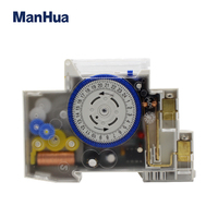 Interruptor de Tiempo Mecánico Analógico ManHua de 24 Horas, 110V/220-240VAC, Interruptor de Tiempo Programable Mecánico para Riel DIN, SUL180A