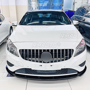 Front Bumper Lip Spoiler Diffuser <b>Splitters</b> Body Kit Aprons Cover Guard Trim for Mercedes-Benz A-Class W176 2013-2015 - Product Image 4