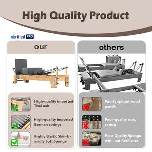 2026 L&R OEM Özel Üretim Meşe Ahşap Yarım Kule Çok Fonksiyonlu Fitness Ekipmanı Pilates Reformer Makinesi - Product Image 2