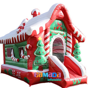 Maison gonflable de château sautant de bonhomme de neige de Noël matériel durable de vinyle de PVC pour la location de partie ou de parc d'enfants - Product Image 2