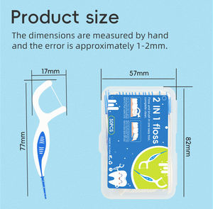 Brosse interdentaire 2 en 1 multifonction, cure-<span class=keywords><strong>dents</strong></span> à fil dentaire, nettoyage en profondeur des <span class=keywords><strong>dents</strong></span>, poils doux, élimination de la plaque dentaire, manche en plastique antidérapant - Product Image 3