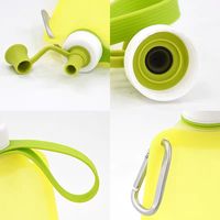 Bouteille d'eau pliable en silicone, portable et légère