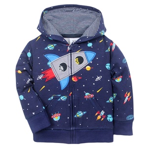 <span class=keywords><strong>2021</strong></span>การออกแบบใหม่จรวดพิมพ์เสื้อคลุมเด็กมีฮู้ด100% ผ้าฝ้ายแจ็คเก็ตเด็กสำหรับ2ปี - Product Image 1