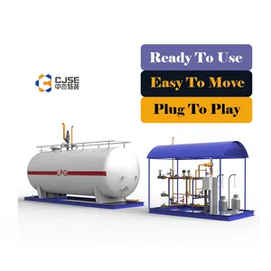 25M3 áp lực LPG gas Tank nấu ăn Xi lanh khí trên mặt đất Skid bơm trạm