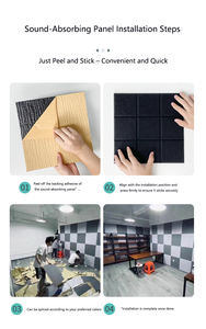 Panneau insonorisant auto-adhésif en fibre de polyester - Autocollant <span class=keywords><strong>mural</strong></span> <span class=keywords><strong>acoustique</strong></span> |   Matériau de décoration murale insonorisant - Product Image 4