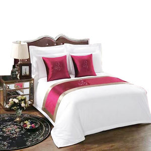 Venta al por mayor 400TC nuevo diseño blanco como <span class=keywords><strong>egipcio</strong></span> peinado sábanas <span class=keywords><strong>de</strong></span> algodón funda nórdica establece hotel - Product Image 1