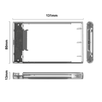 Ou Convertisseur de disque dur externe 9.5mm Transparent Hi-speed USB 3.0 à 2.5 Inch SATA Enclosure 7mm Plastic OEM Stock jusqu'à 2 TB