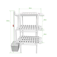 Système hydroponique avec 108 trous Kits de système hydroponique nft Systèmes de culture hydroponiques verticaux PVC 90*50mm canal