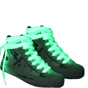 Cordones de Zapatos Planos Luminosos LED de Moda para Zapatillas Deportivas con Material de Poliéster - Product Image 1