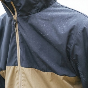 <b>Men</b> Windbreaker Jacket Color Blocking Design Polyester Shell Zipper Closure Casual Winter Front Logo - Product Image 5