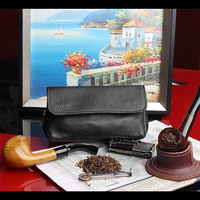 Sac de rangement en cuir véritable, accessoires de tuyaux personnalisés, pochette pour tuyaux, pour 2 tuyaux, nouveauté