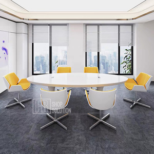 Último diseño Oval forma moderna, muebles <span class=keywords><strong>de</strong></span> oficina, reunión <span class=keywords><strong>de</strong></span> <span class=keywords><strong>la</strong></span> conferencia <span class=keywords><strong>de</strong></span> mesa para sala <span class=keywords><strong>de</strong></span> juntas - Product Image 6