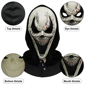 Máscara de Látex de Monstruo con Colmillos para Halloween, Aterradora Máscara de Fantasma para Disfraz de Fiesta, Broma, Juego de Roles, Personalizable - Product Image 3