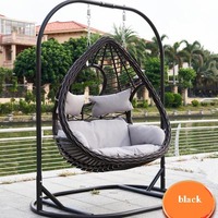 Chaise à bascule en rotin, fauteuil paresseux d'intérieur et d'extérieur, panier suspendu, balcon, cour, double suspension, moderne, offre spéciale