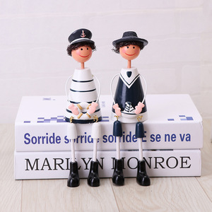 2/4pcs poupées de style méditerranéen marin garçon fille figure ornements artisanat décoration de la maison - Product Image 3