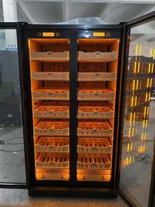 ตู้แช่อาหารสแตนเลส NE-106 พร้อมระบบควบคุมความชื้นและอุณหภูมิแบบสองโซน ประตูกระจกกันฝ้าอัตโนมัติ ทำจากไม้ซีดาร์สเปน ความจุ 860 ลิตร พร้อมคอมเพรสเซอร์ขนาดใหญ่ - Product Image 2