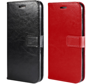 Funda de teléfono de cuero PU con tapa para Infinix Hot 40i X6528B, funda de piel con soporte magnético con tapa a la moda, cuero de Caballo loco de lujo - Product Image 2