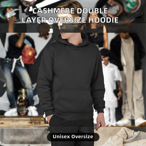 Sweat à capuche surdimensionné en cachemire uni 420 g/m² à double couche, motif araignée mignon, broderie 3D, perles brodées, impression personnalisable sur demande - Product Image 2