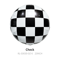 Ballons en feuille de drapeau à carreaux blancs et noirs CYmylar, forme de pneu de voiture, ballons à l'hélium pour la décoration de fête sur le thème des voitures de course