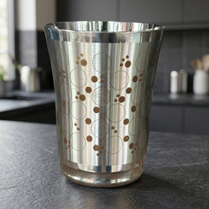 Verre en acier inoxydable, design moderne, motif points dorés, pour boissons froides, usage festif, adultes - Product Image 4