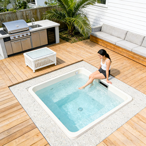 Piscina SPA cuadrada de fibra de vidrio para jardín con escalones integrados, piscina infantil, piscina con estructura, piscina de inmersión - Product Image 2