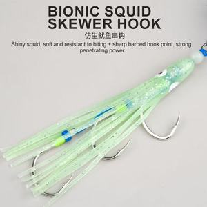 Señuelo luminoso biónico de calamar para pesca en aguas profundas, tipo Jig, para lubina y pargo, con anzuelo de <span class=keywords><strong>espeto</strong></span>, para pesca lenta, venta al por mayor. - Product Image 3